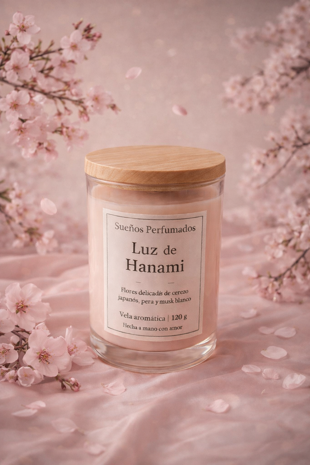 Luz de Hanami – Flor de cerezo y bambú