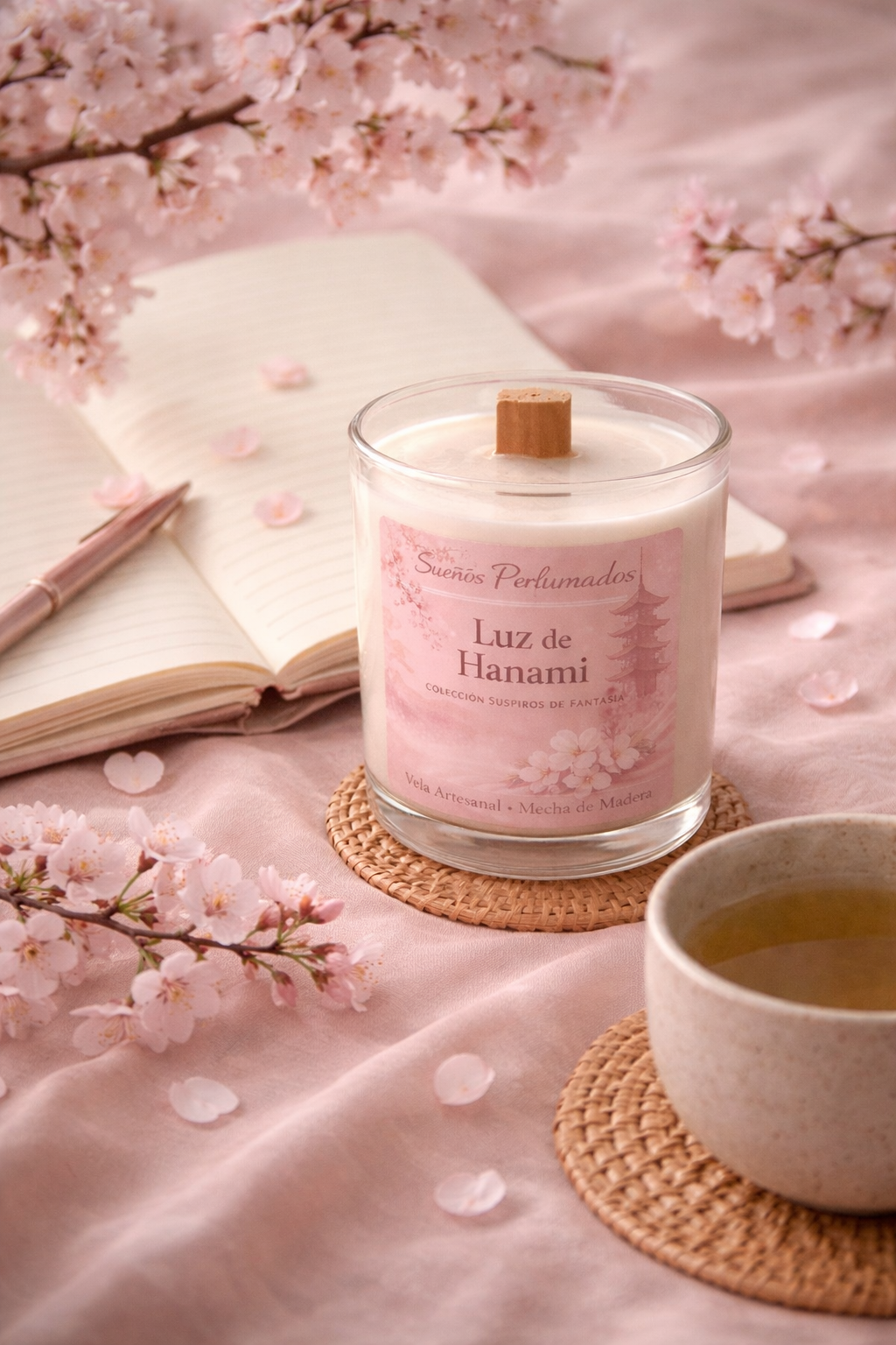 Luz de Hanami – Flor de cerezo y bambú