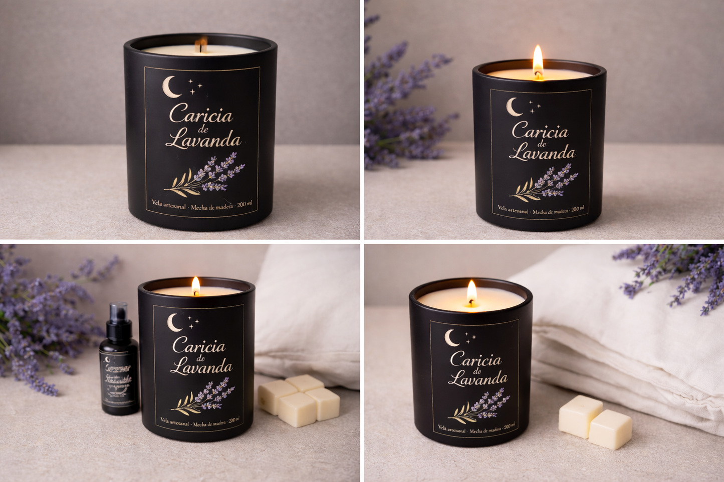 Caricia de Lavanda · Vela aromática artesanal (200 ml)