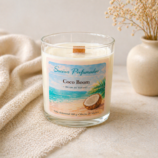 Coco Boom – Vela artesanal de coco y cítricos | 150 g