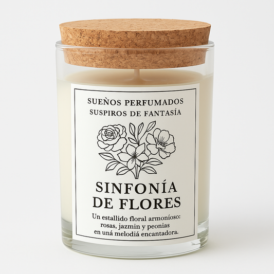 Symphony of flowers aromatic candle